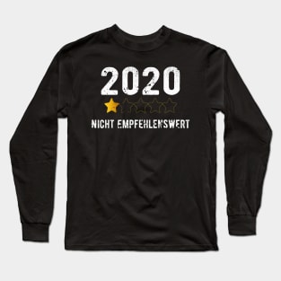 2020 Bewertung 1 Stern von 5 witziges Spruch Geschenk Long Sleeve T-Shirt